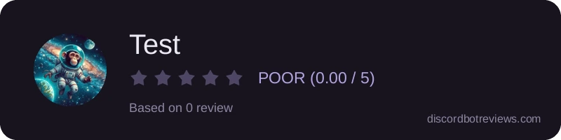 Rating widget preview for Test