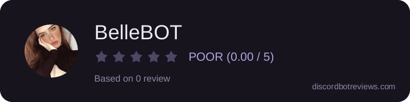 Rating widget preview for BelleBOT