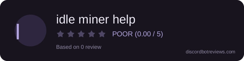 Rating widget preview for idle miner help
