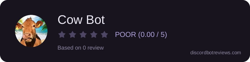 Rating widget preview for Cow Bot