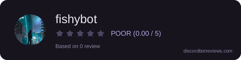 Rating widget preview for fishybot