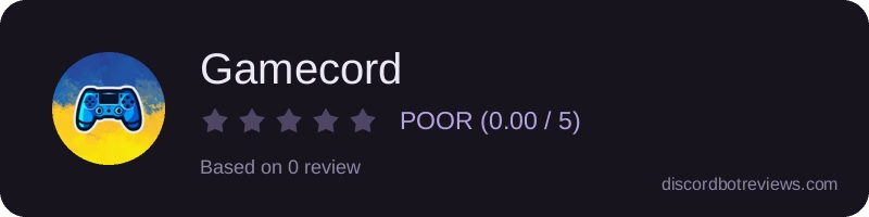Rating banner for Gamecord