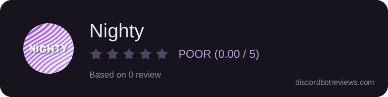 Rating widget preview for Nighty