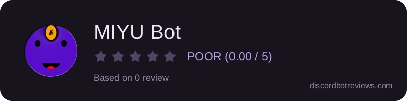 Rating widget preview for MIYU Bot
