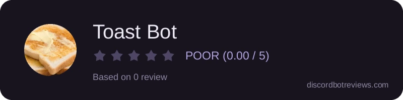 Rating widget preview for Toast Bot