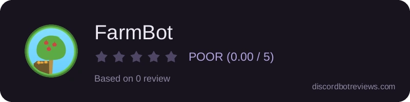 Rating widget preview for FarmBot