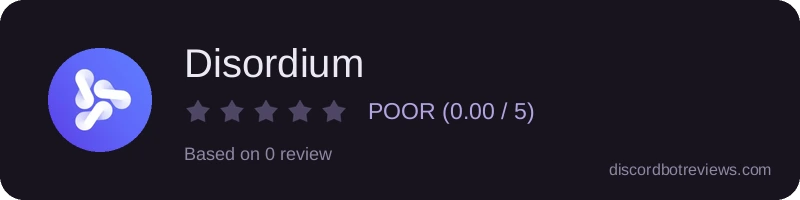 Rating widget preview for Disordium