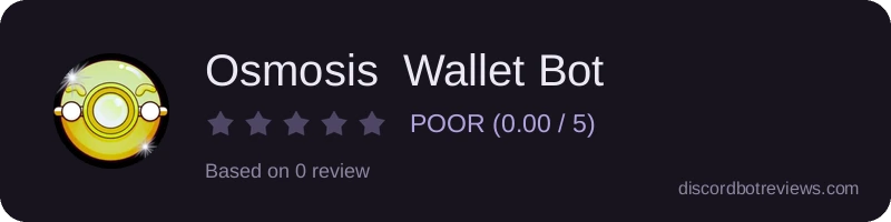 Rating widget preview for Osmosis  Wallet Bot