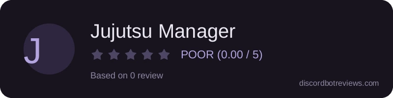 Rating widget preview for Jujutsu Manager