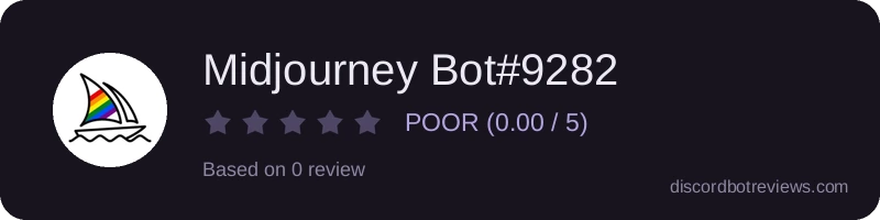 Rating widget preview for Midjourney Bot#9282