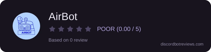 Rating widget preview for AirBot