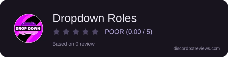 Rating widget preview for Dropdown Roles