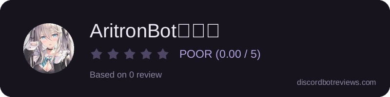 Rating widget preview for AritronBot᲼᲼᲼