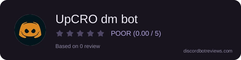 Rating widget preview for UpCRO dm bot