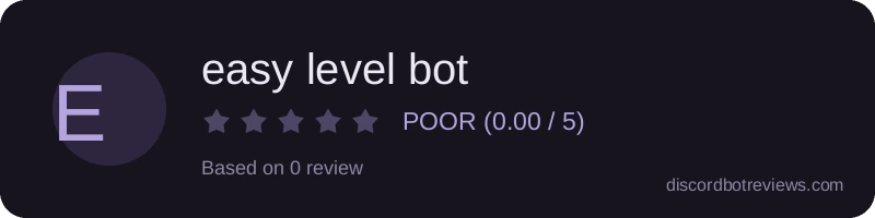 Rating banner for easy level bot