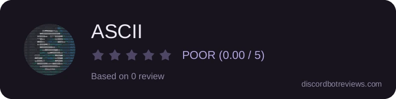 Rating widget preview for ASCII