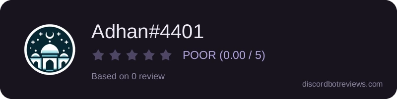 Rating widget preview for Adhan#4401