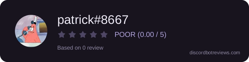 Rating widget preview for patrick#8667