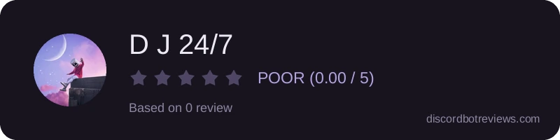 Rating widget preview for D J 24/7