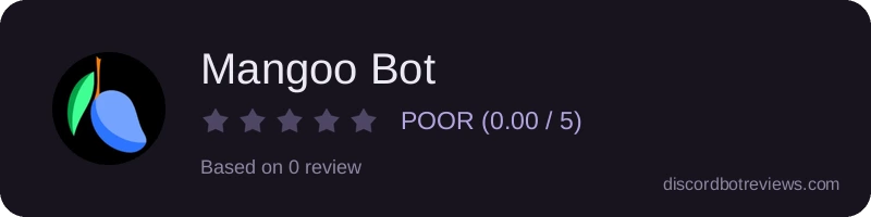 Rating widget preview for Mangoo Bot