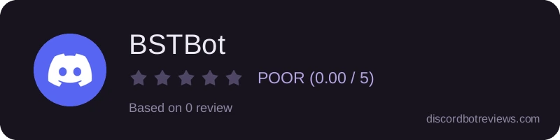 Rating widget preview for BSTBot