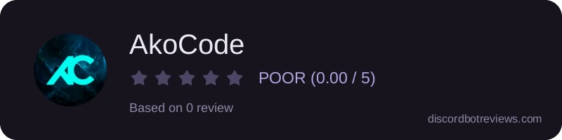 Rating widget preview for AkoCode