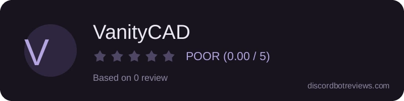 Rating widget preview for VanityCAD
