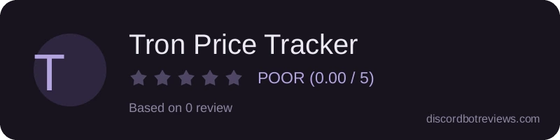 Rating widget preview for Tron Price Tracker