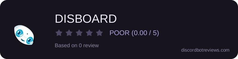 Rating widget preview for DISBOARD