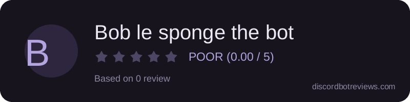 Rating banner for Bob le sponge the bot