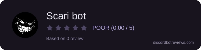 Rating widget preview for Scari bot