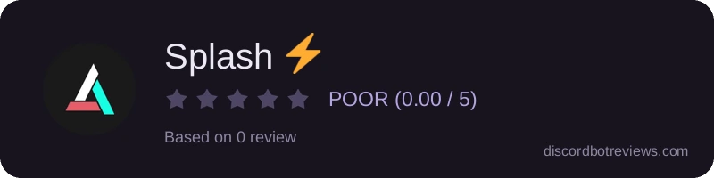 Rating widget preview for Splash ⚡
