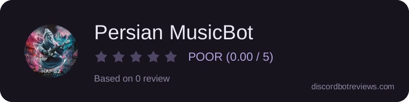 Rating widget preview for Persian MusicBot