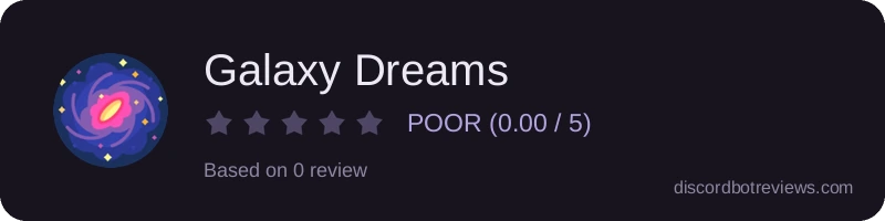 Rating widget preview for Galaxy Dreams