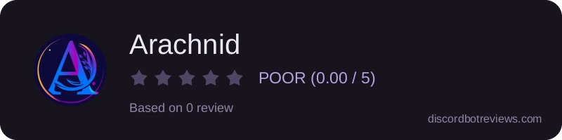 Rating widget preview for Arachnid