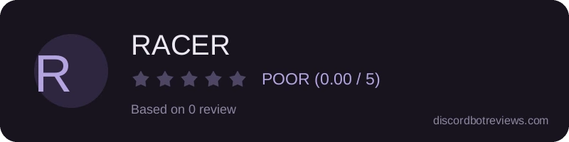 Rating widget preview for RACER