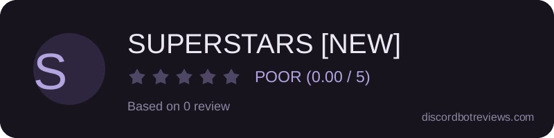 Rating widget preview for SUPERSTARS [NEW]