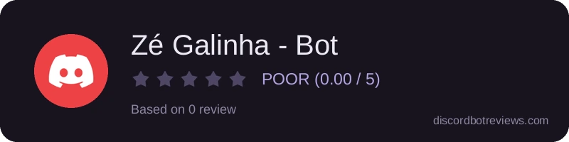 Rating banner for Zé Galinha - Bot