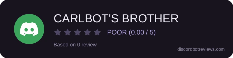 Rating banner for CARLBOT'S BROTHER