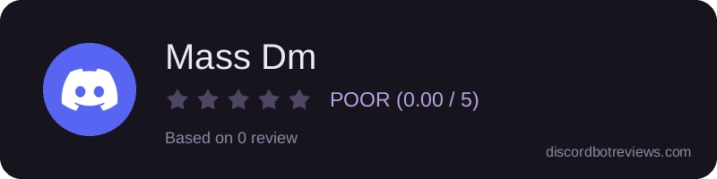 Rating widget preview for Mass Dm
