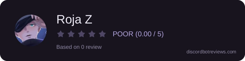 Rating widget preview for Roja Z