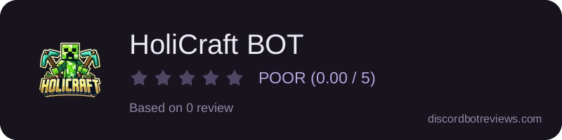 Rating widget preview for HoliCraft BOT