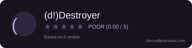 Rating widget preview for (d!)Destroyer