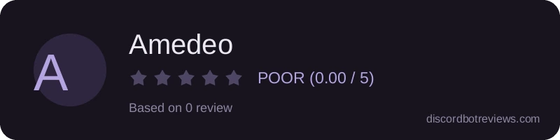 Rating banner for Amedeo