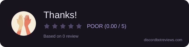 Rating widget preview for Thanks!