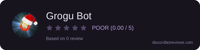 Rating widget preview for Grogu Bot