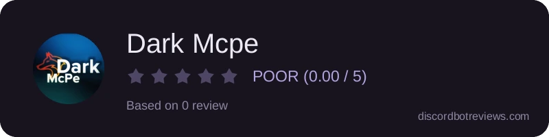 Rating widget preview for Dark Mcpe