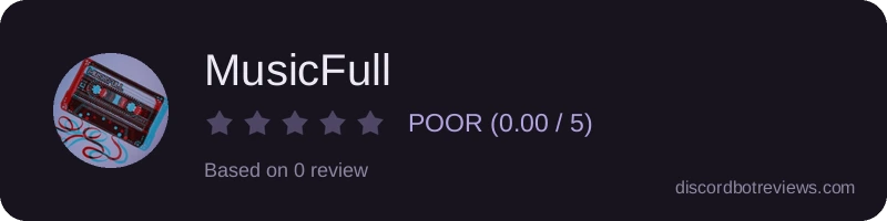 Rating widget preview for MusicFull
