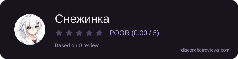 Rating widget preview for Снежинка