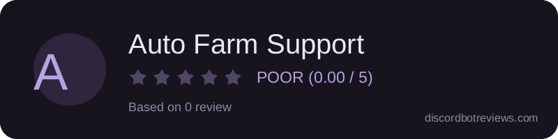 Rating widget preview for Auto Farm Support